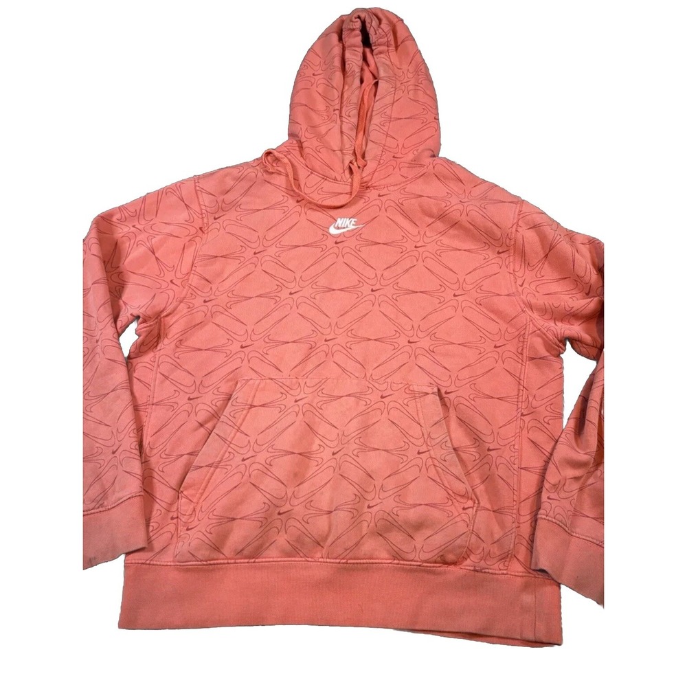 Nike Sportswear‎ Club Fleece Hoodie Men's Medium DM7930-814 Magic Amber (Coral)
